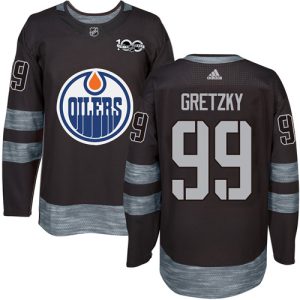 Herren Edmonton Oilers Eishockey Trikot Wayne Gretzky #99 Authentic Schwarz 1917-2017 100th Anniversary